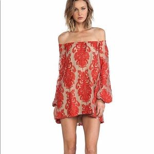 For Love And Lemons Red Lace Dress